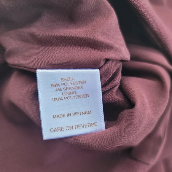 Eva Mendes NY&Co Burgundy Textured Pencil High Waist Skirt Lined Size 0 - Picture 10 of 10